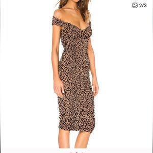 Leopard Print Ruched Dress